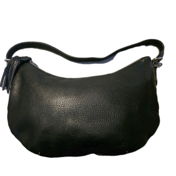 Y2K Black Pebbles Leather Ralph Lauren Shoulder Bag - Picture 6 of 7